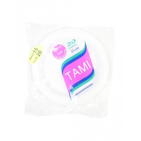 Plato blanco Tami 23cm 25 und Paca *...