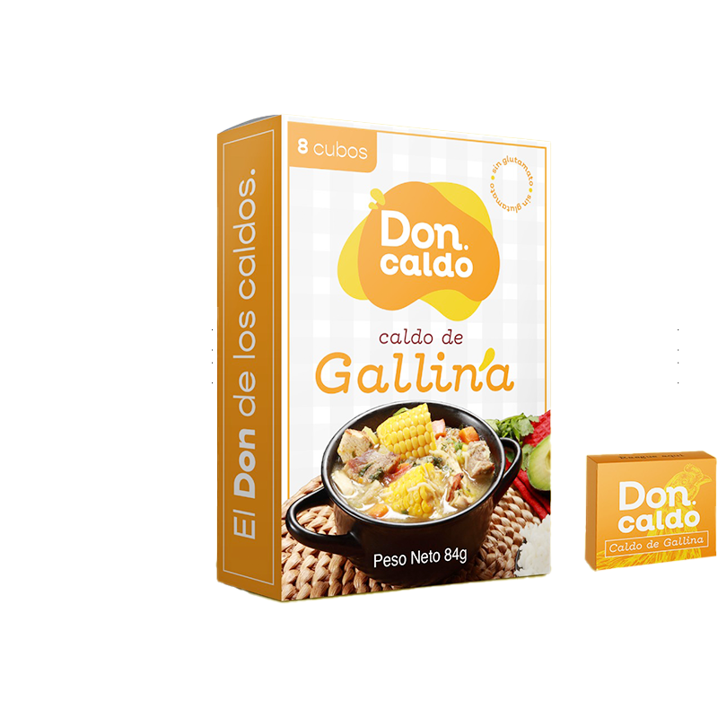 Caldo de gallina 8 cubos 84 g caja * 48 Cajas