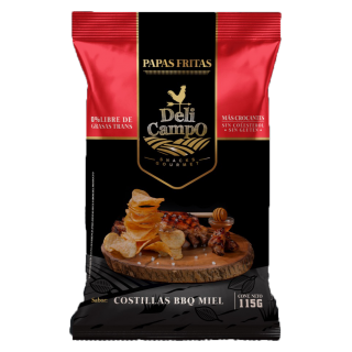 Papas de costillas bbq miel...